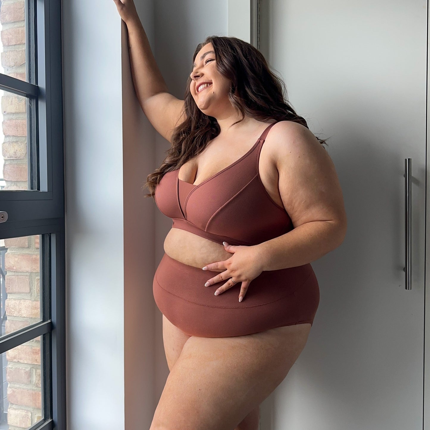 Everyday Ribbed Bra - Root Beer