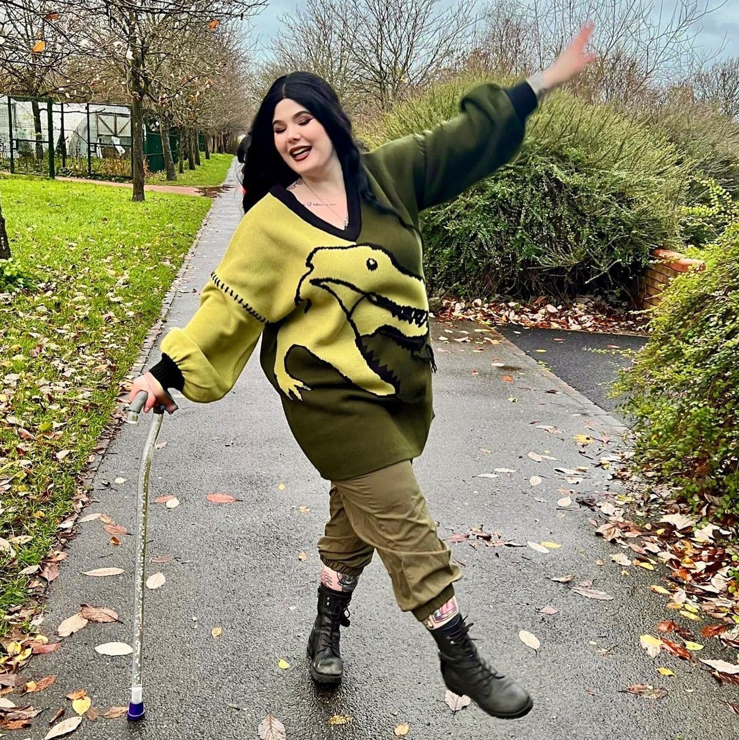 Dinosaur Jumper Dress - Rex