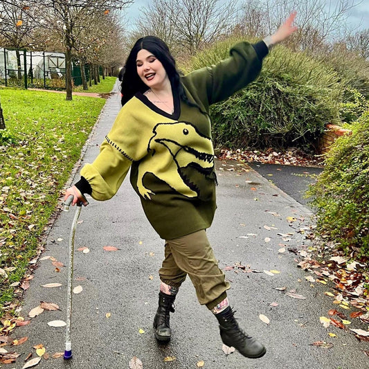 Dinosaur Jumper Dress - Rex