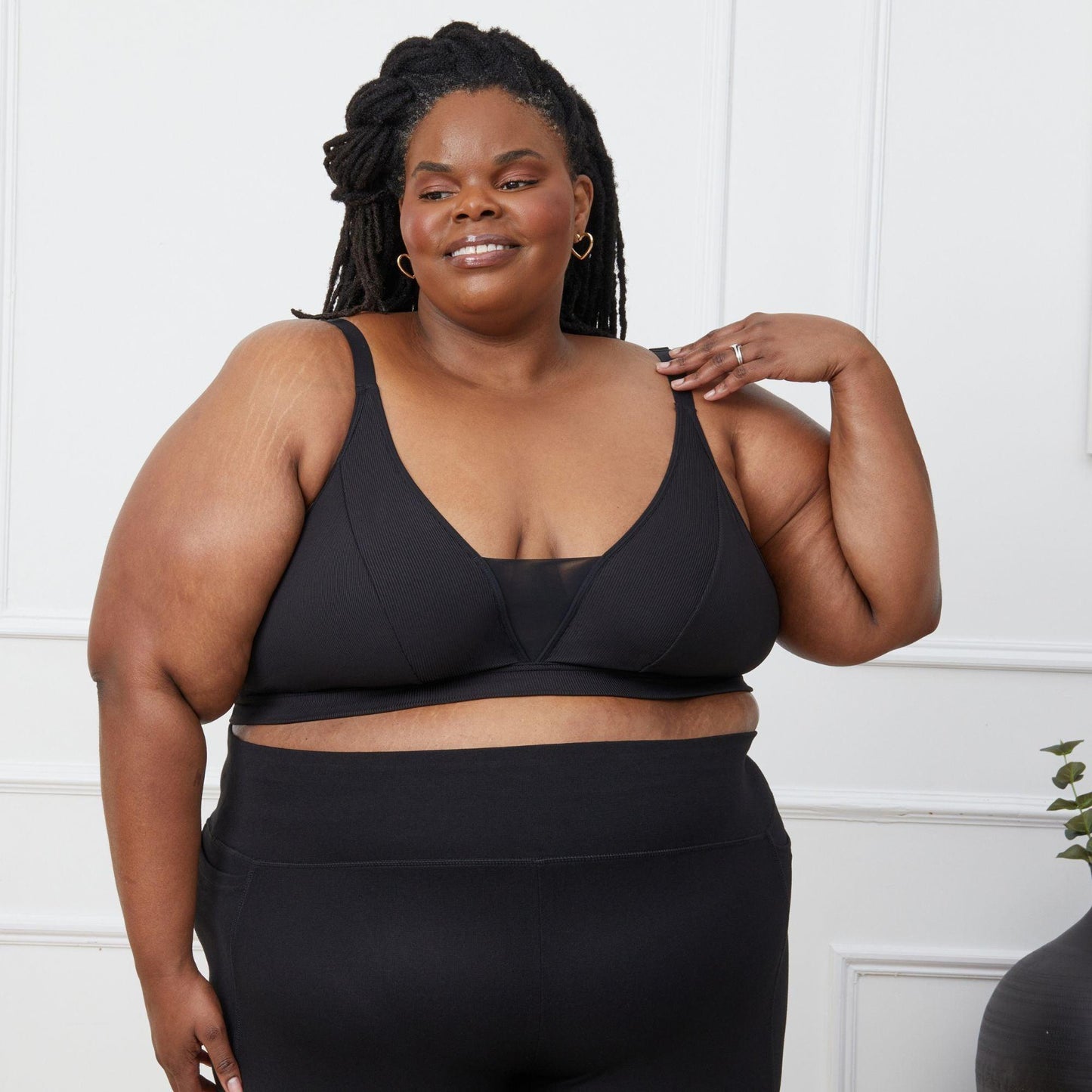 Everyday Ribbed Bra - Black