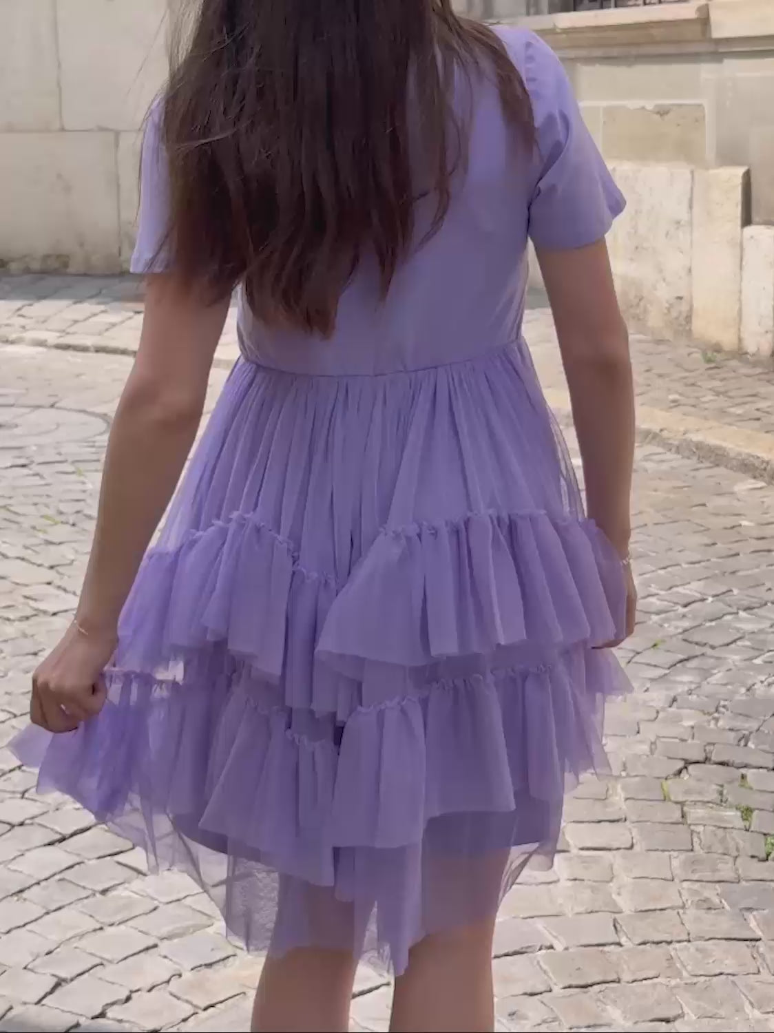 Tee Mesh Dress - Lavender Fields
