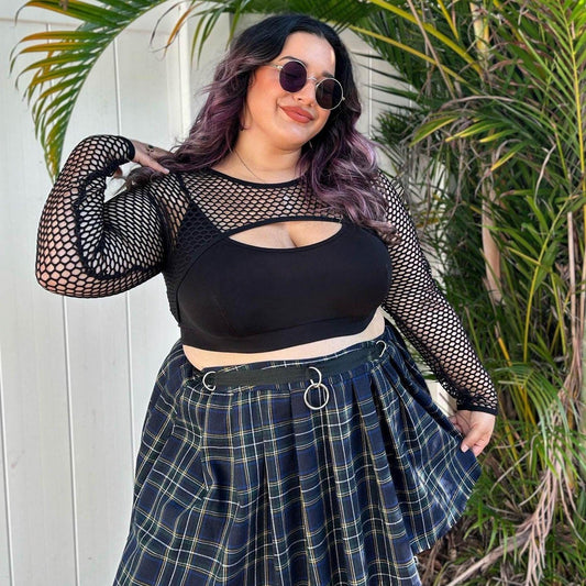 Fishnet Top - Alanis - Black