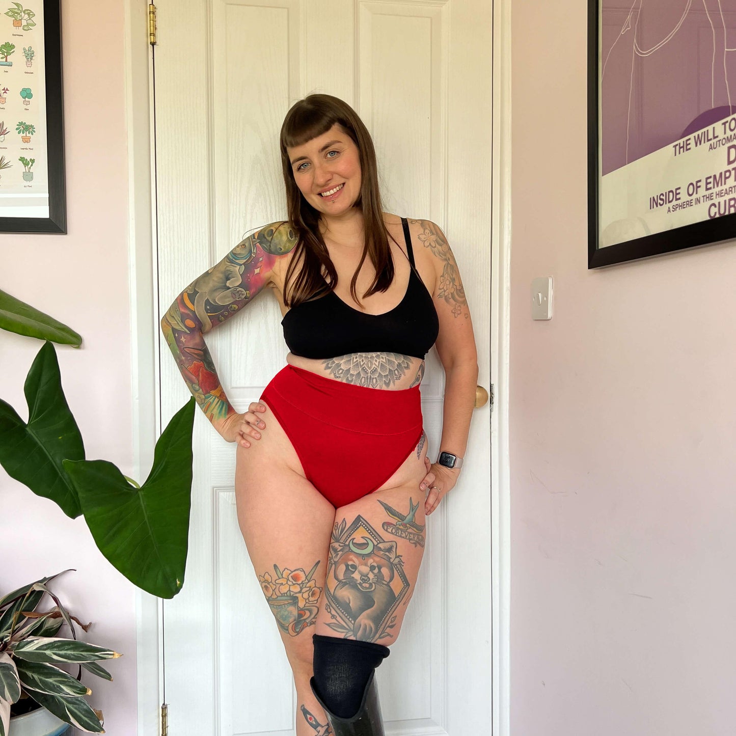 Organic Cotton Super High Leg Knickers - Lobster