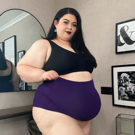 Organic Cotton Super High Waist Knickers - Suffragette Purple